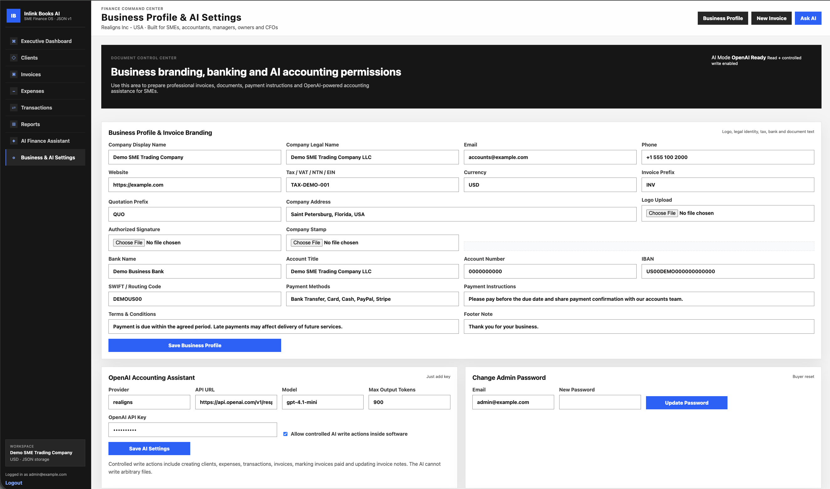 Inlink Books AI – Professional Accounting Software with AI Assistant