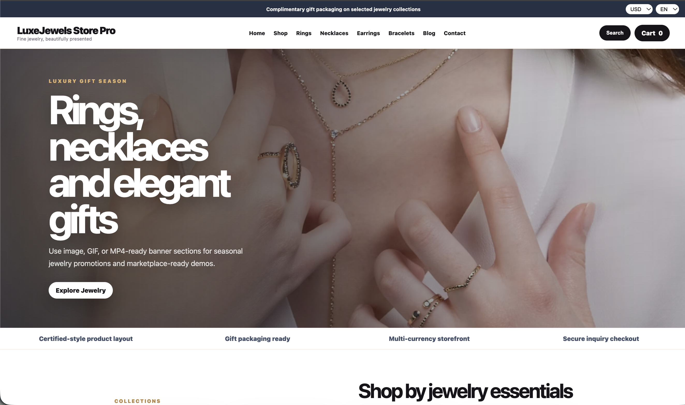 LuxeJewels Store Pro